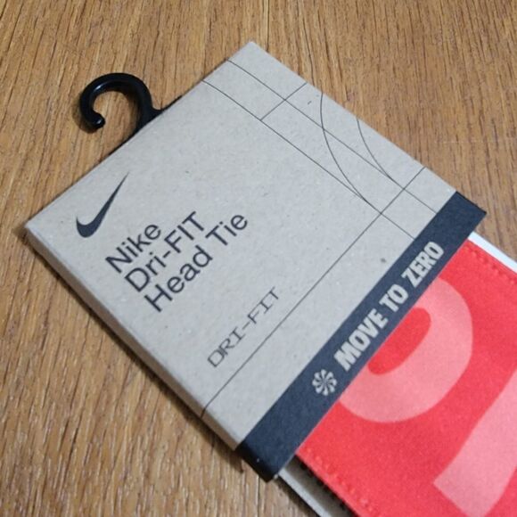 Nike Dri-Fit Technology Head Tie Unisex Headband White Red Just Do It One-size - Picture 9 of 10